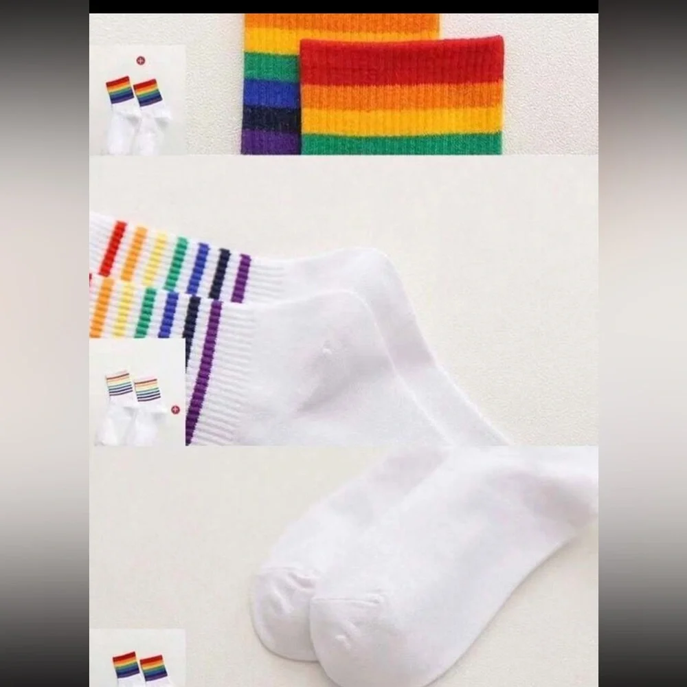 Colorful Striped Ankle Socks NEW (3 Pair) - Picture 8 of 8